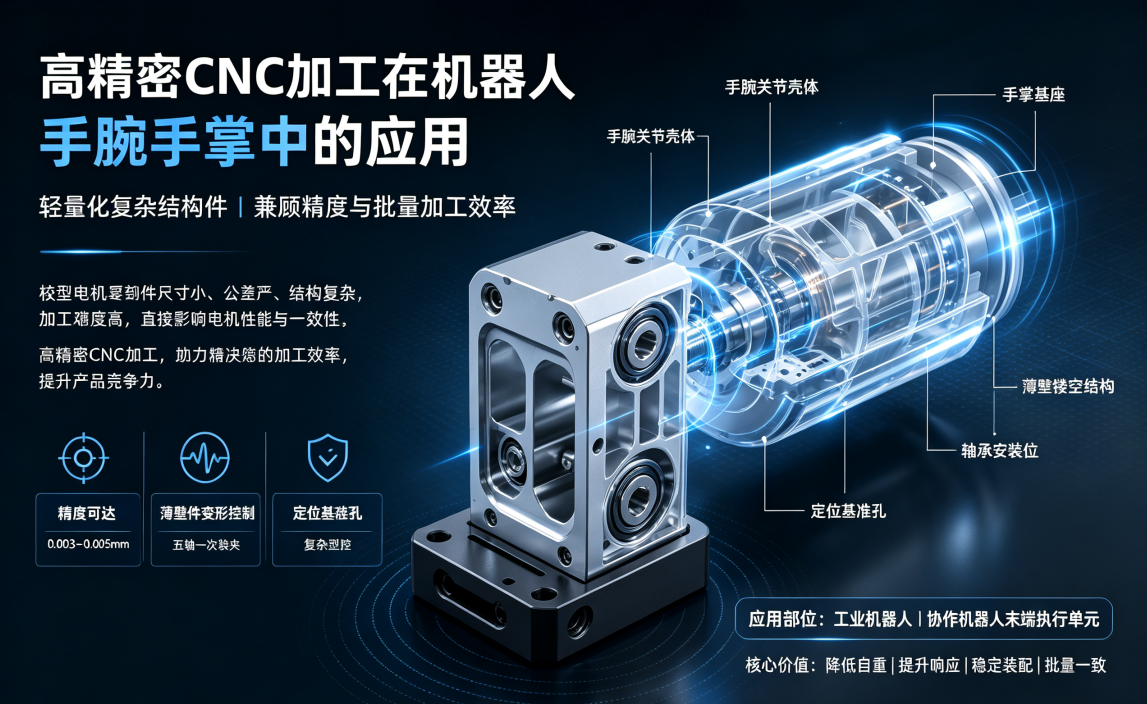 工业 / 协作机器人手腕手掌零部件采购指南｜轻量化复杂结构件如何平衡精度与加工效率