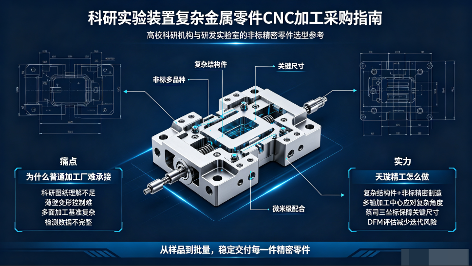 科研实验装置复杂金属零件 CNC 加工采购指南：非标结构件怎么选靠谱精密机加工供应商